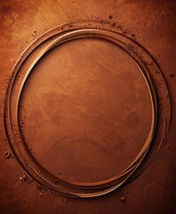 Leinwandbilder - a circular frame with a textured brown background, accented by small circular elements and a subtle gradient effect.