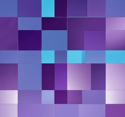 Leinwandbilder - a vibrant abstract composition featuring a grid of square tiles in various shades of purple and blue, creating a visually striking pattern