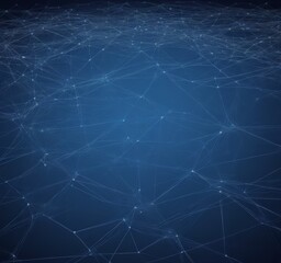 Fototapete - a digital illustration network of interconnected lines and dots, resembling a complex web or a network of interconnected nodes The lines and dots
