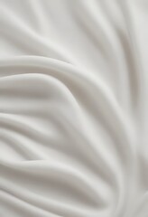 Aufkleber - a close-up view white fabric surface, with the fabric appearing to be made of silk or satin and exhibiting a smooth, flowing texture