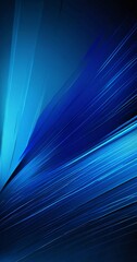 Poster - a striking abstract composition of intersecting blue lines and rays, creating a dynamic and visually captivating effect