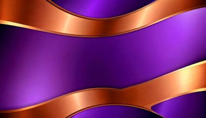 Poster - a purple background with a metallic gold ribbon design The ribbon is composed of curved lines and has a shiny, reflective appearance The design is symmetrical, with the