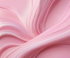 Aufkleber - a close-up view pink, flowing fabric with a soft, wavy texture The fabric appears to be made material that resembles silk or satin, with a subtle sheen that adds