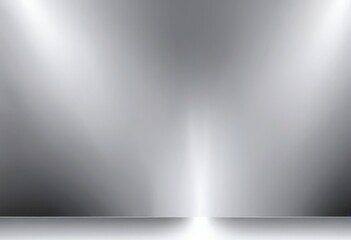 Fototapete - A minimalist gray background with a subtle gradient effect, featuring a central light source and a subtle shadow effect