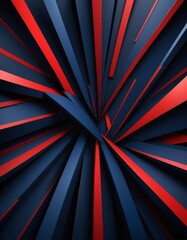 Leinwandbilder - a striking abstract composition of intersecting red and blue lines radiating outwards from a central point, creating a sense of depth and dynamism