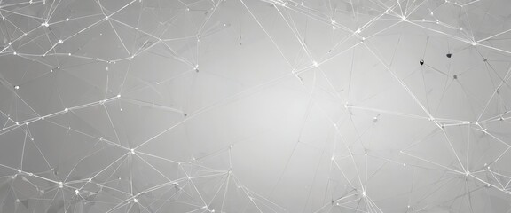 Poster - a complex network of interconnected lines and points, creating a sense of depth and dimensionality The lines, varying in length and direction, intersect