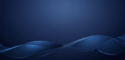 Aufkleber - a dark blue gradient background with a wave-like pattern of curved lines, creating a sense of movement and fluidity