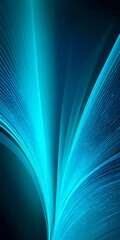 Fototapete - a striking abstract composition of blue and green lines and curves, creating a sense of movement and dynamism