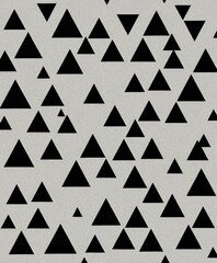 Poster - A repeating pattern of black triangles on a light gray background