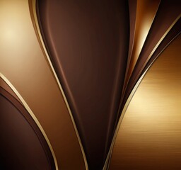 Leinwandbilder - a dark brown abstract background with a gradient of gold and brown tones, creating a visually striking and harmonious composition.