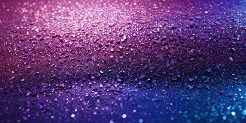 Poster - A close-up view textured surface with a gradient of purple and blue hues, resembling a glittery or sparkly effect