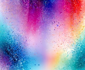 Fototapete - a vibrant abstract background with a gradient of colors, including shades of pink, purple, blue, and orange The background is speckled with small white dots, creating a sense