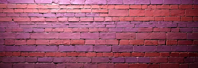 Fototapete - A close-up view brick wall, with the bricks in shades of red and purple arranged in a pattern