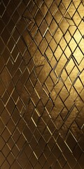 Fototapete - a close-up view textured surface composed of numerous small, square-shaped tiles arranged in a diagonal pattern The tiles have a golden hue, giving the impression of
