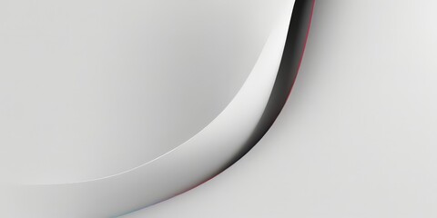 Fototapete - a minimalist design with a white background and a curved line in red and black, creating a sense of movement and depth