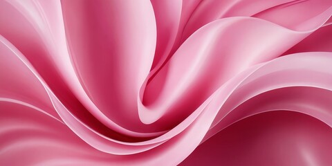 Aufkleber - a close-up view pink fabric with a flowing, wavy texture The fabric appears to be made shiny, silky material, giving it a smooth and elegant appearance The