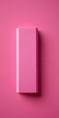 Aufkleber - A pink rectangular object is centered against a solid pink background