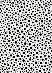 Poster - a repeating pattern of black dots on a white background, creating a visually striking and minimalist design
