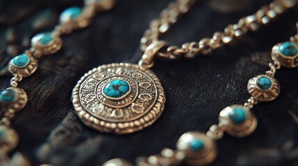 Silver bedouin jewelry with turquoise stones for elegant fashion and style