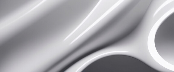 Canvas Print - abstract white fluid shapes for minimalist design
