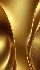 Leinwandbilder - a golden, abstract background with curved lines and small specks of light, creating a sense of movement and depth