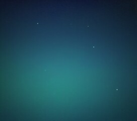 Poster - a gradient of blue and green hues, with small white dots scattered across the frame, resembling stars or celestial bodies
