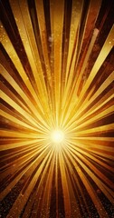 Leinwandbilder - a radiant sunburst pattern with a warm, golden glow and a central bright light surrounded by radiating lines of varying shades of orange and yellow