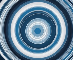 Fototapete - a circular pattern composed of concentric circles in varying shades of blue and white, creating a visually striking and abstract design