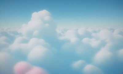 Leinwandbilder - a serene sky filled with fluffy white clouds, creating a dreamy and tranquil atmosphere
