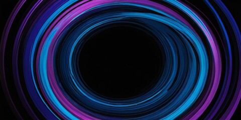 Fototapete - a circular pattern of blue and purple lines, creating a mesmerizing and abstract visual effect