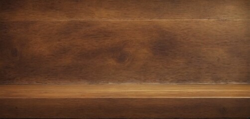 A close-up wooden surface with a shelf in the foreground, showcasing the natural grain and texture of the wood