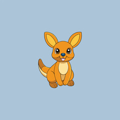 Poster -  Cartoon Animals Vector Kangaroo