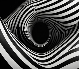 Poster - a striking black and white photograph that captures the eye swirling, abstract pattern The pattern is composed of curved lines and shapes, creating a sense
