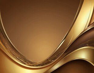 Aufkleber - a golden abstract background with a gradient of warm brown tones, creating a sense of depth and movement. The curved lines and patterns add a dynamic element to the composition.
