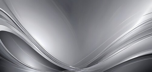 Leinwandbilder - a gradient background with a silver-colored, wavy pattern The background transitions from a darker shade at the top to a lighter one at the bottom, creating a sense of depth