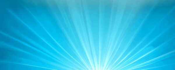 Leinwandbilder - a vibrant blue background with radiating light rays, creating a sense of depth and dimension. The rays emanate from the center, extending outward in a radial pattern, and