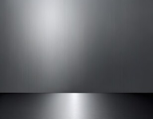 Fototapete - a minimalist, monochromatic scene featuring a dark gray background with a subtle, reflective light source on the right side, creating a sense of depth and dimension.