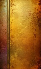 Fototapete - a textured, golden-yellow background with a vertical gold stripe running along the left side