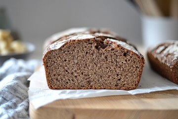 Delicious mixed rye bread, also called gray bread - generative ai