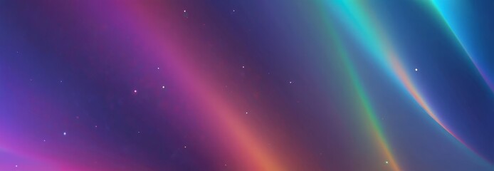 Fototapete - a vibrant, abstract background with a gradient of colors, including shades of purple, blue, orange, and pink, along with scattered white stars
