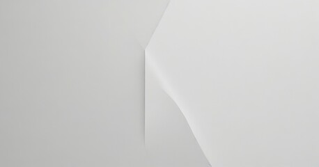 Leinwandbilder - a white paper with a subtle, curved line running through it, creating a sense of depth and dimension