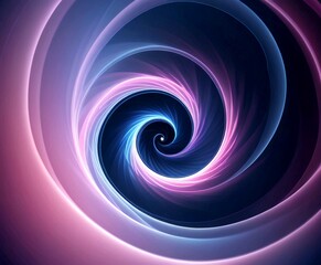 Fototapete - a spiral pattern with a central black and blue swirl surrounded by pink and purple swirls, creating a visually striking and abstract design