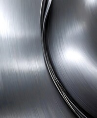 Aufkleber - a close-up view metallic surface with a curved, metallic texture The surface appears to be made shiny, metallic material, possibly steel, and has a reflective,