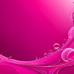 Leinwandbilder - a vibrant pink gradient background with a wave-like pattern of water droplets and bubbles, creating a dynamic and visually striking composition