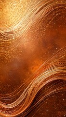 Fototapete - a striking abstract composition of swirling lines and patterns in shades of orange and gold, creating a sense of movement and dynamism.