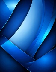 Leinwandbilder - a striking abstract composition of curved lines and shades of blue, creating a sense of depth and movement The lines, varying in thickness and direction, intersect and