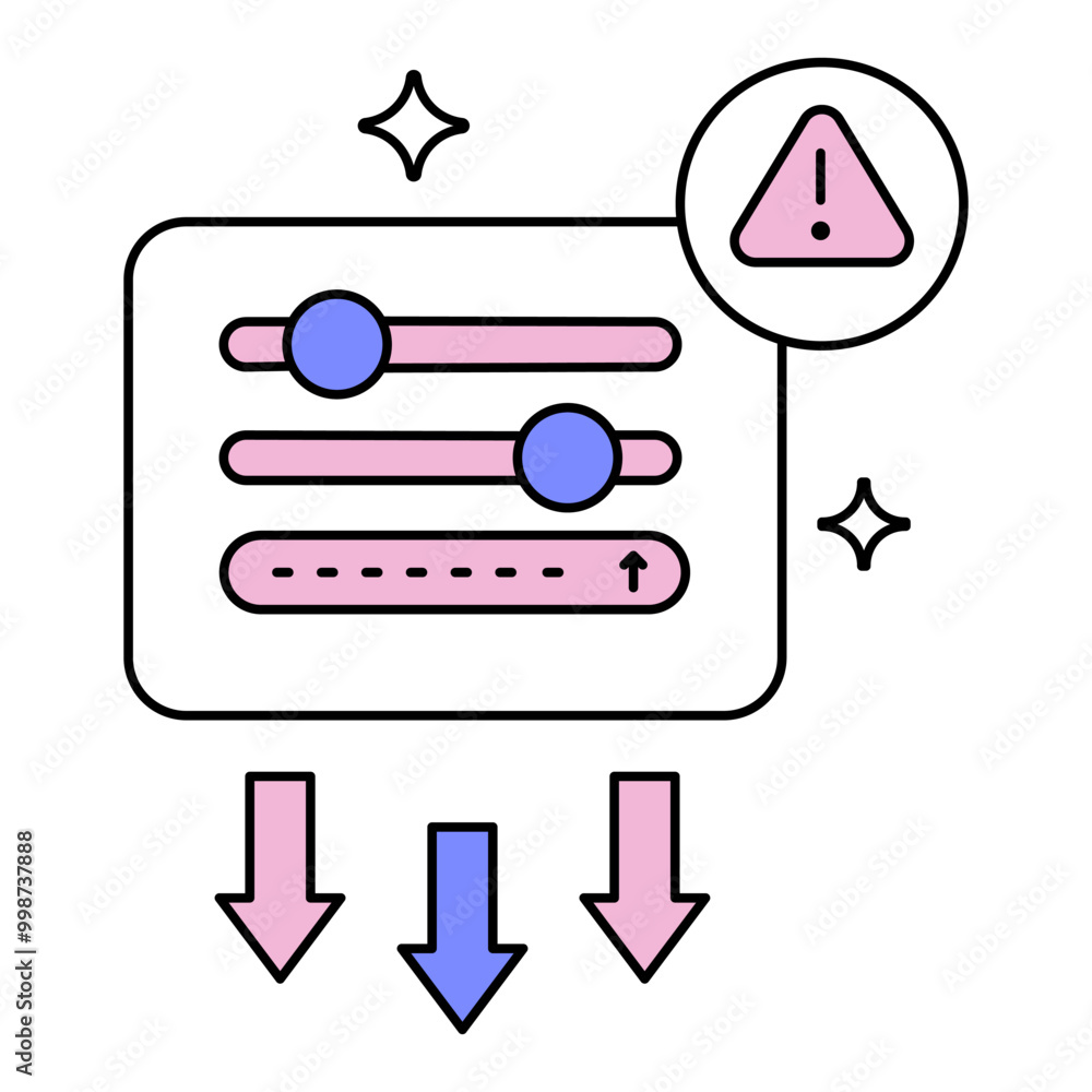 Error Reduction Icon. Representing AI Error Minimization. System ...