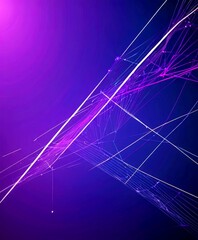 Leinwandbilder - a complex network of intersecting lines and lines, creating a sense of depth and dimensionality The lines are colored in shades of purple and white, with some lines appearing