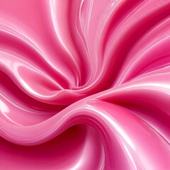Aufkleber - a close-up view pink, flowing fabric with a soft, wavy texture The fabric appears to be made shiny, silky material, giving it a luxurious and elegant appearance