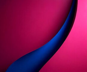Aufkleber - Abstract composition featuring a curved line in shades of blue and pink against a deep red background
